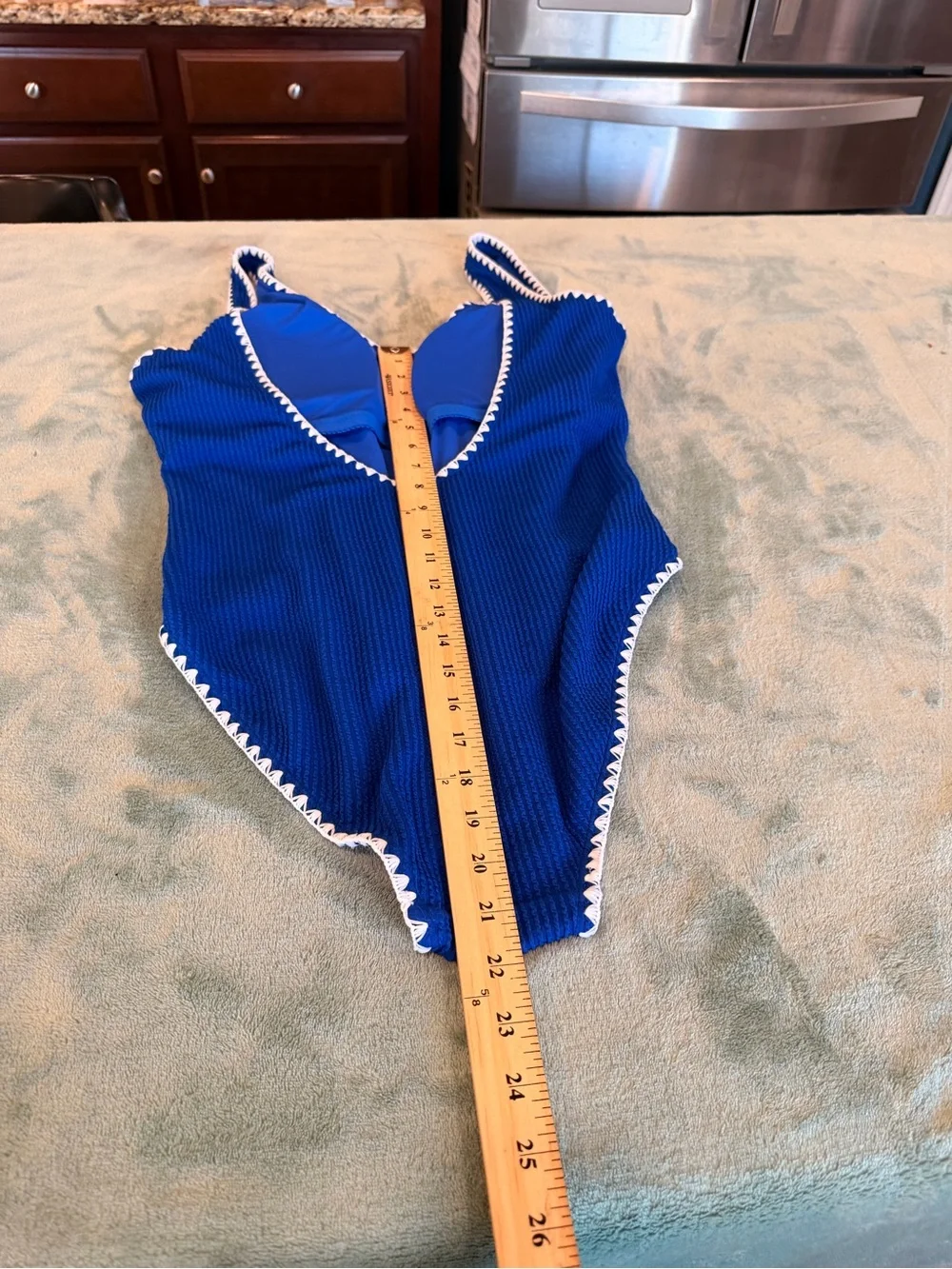 Betsey Johnson Royal Blue women’s xxl ' One-Piece Swimsuit with White Trim